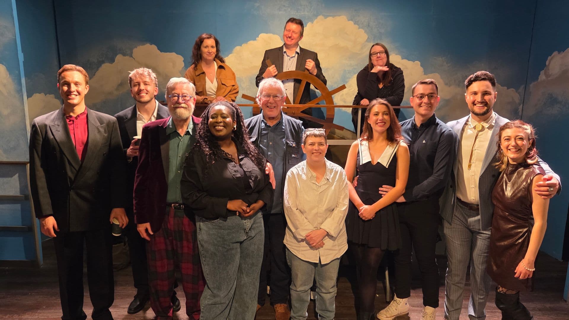 A group of performers from HMS Pinafore and the Tabard Theatre's staff team