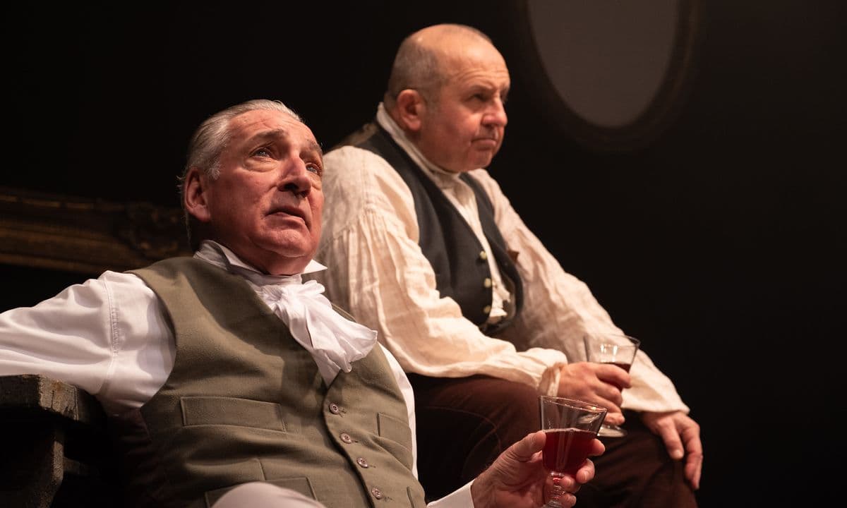 Actors playing painter William Hogarth and actor David Garrick